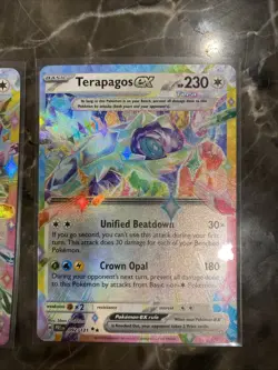 Pokemon TCG Cyclizar EX And Terapagos EX Surging Sparks Double Rare Cards - Image 2