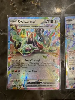 Pokemon TCG Cyclizar EX And Terapagos EX Surging Sparks Double Rare Cards - Image 3