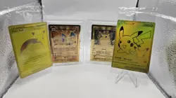 Pokemon Celebrations Metal Cards Charizard & Pikachu & Gold Promo Cards - Image 1