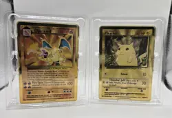 Pokemon Celebrations Metal Cards Charizard & Pikachu & Gold Promo Cards - Image 3