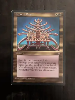 MTG Altar of Bone – Ice Age Rare – Vintage Magic The Gathering Card – Moderate P - Image 1