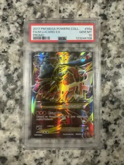 2017 PM Megapowers Collection Full Art M Lucario EX Promo Card PSA 10 - Image 1