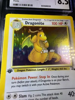 [ CGC 8.5 ] 1st Edition Dragonite 4/62 Fossil Holo Rare English Pokemon Card - Image 4