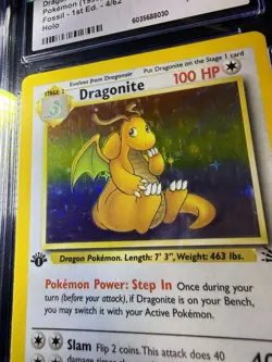 [ CGC 8.5 ] 1st Edition Dragonite 4/62 Fossil Holo Rare English Pokemon Card - Image 5