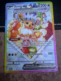 Pokemon TCG Eevee EX 174 Prismatic Evolutions Black Star Promo Card - Image 1