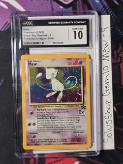Pokemon Mew #9 Holo Black Star Promo Card CGC 10 Gem Mint - Image 1