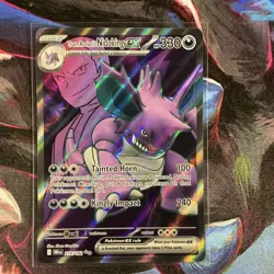 Pokemon Team Rocket's Nidoking EX Sv10 Ultra Rare Holo 216/182 330 HP Card - Image 1