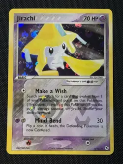Pokemon Jirachi 8/101 EX Hidden Legends Rare Reverse Holo 2004 Psychic Card Mint - Image 1