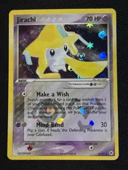 Pokemon Jirachi 8/101 EX Hidden Legends Rare Reverse Holo 2004 Psychic Card Mint - Image 2