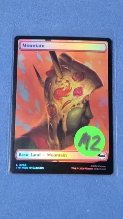 Foil TMNT Full Art Mountain Pizza Land NM Magic the Gathering Mtg 256 M2 - Image 4