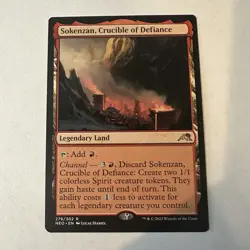 Sokenzan, Crucible of Defiance NM Kamigawa: Neon Dynasty Regular MTG Magic - Image 1