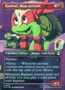Raphael, Most Attitude (Borderless) U Teenage Mutant Ninja Turtles 199 NM - Image 1