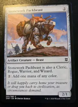 Stonework Packbeast 255/280 Common Zendikar Rising Magic: The Gathering - Image 1