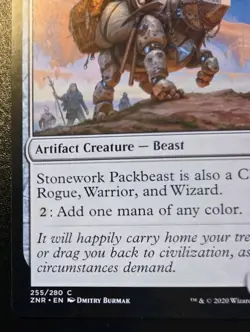 Stonework Packbeast 255/280 Common Zendikar Rising Magic: The Gathering - Image 4