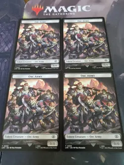 Mtg. 4x Orc Army Tokens. #0005. Lord Of The Rings. Nm - Image 1