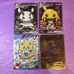 Pokemon Togepi Mewtwo 4 Card Lot Foil Holo Collectible Card Game - Image 1