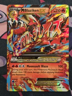 M Blaziken EX XY86 Black Star Promo Mega Pokemon English MP - Image 1