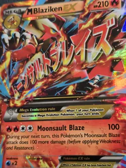 M Blaziken EX XY86 Black Star Promo Mega Pokemon English MP - Image 2
