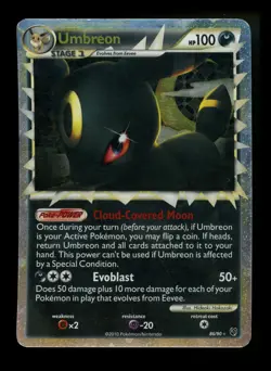 #2 Umbreon Prime 86/90 Undaunted 2010 Holo Rare Pokemon Card TCG - Image 1