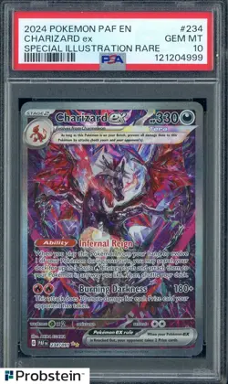 2024 Pokemon PAF EN #234 Charizard ex Special Illustration Rare PSA 10 GEM MINT - Image 1
