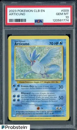 2023 Pokemon CLB EN #009 Articuno PSA 10 GEM MINT - Image 1