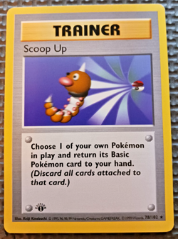1999 Pokemon Base Set 1st Edition #78 Scoop Up LP - Image 1