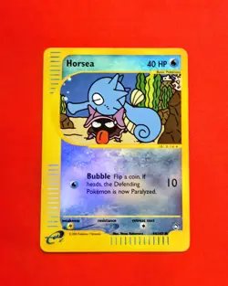 Pokemon TCG Horsea 84/147 Aquapolis Reverse Holo Rare #84 E-Reader Series - Image 1