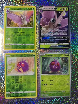 Pokemon TCG: Unbroken Bonds 12/214 Venomoth GX; Reverse Holo 002/195 Venomoth - Image 1