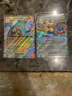 Pokemon TCG Hop's Zacian EX And Iono’s Bellibolt EX Ultra Rare Journey Together - Image 1
