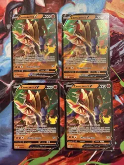 Pokemon TCG Zamazenta v Celebrations Lot Of 4 - Image 1