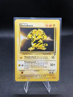Pokemon TCG Base Set 2 Electabuzz #24/130 Unlimited Rare Vintage 2000 LP/MP - Image 1