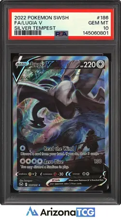 Pokemon 2022 Lugia V 186/195 Alt Art Silver Tempest GEM MINT PSA 10 - Image 1