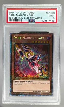 Dark Magician Girl 2024 Yu-Gi-Oh! Quarter Century 1st Edition Secret Rare PSA 9 - Image 1