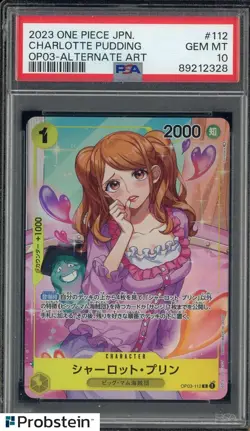 2023 One Piece JPN OP03-Alternate Art #112 Charlotte Pudding PSA 10 GEM MINT - Image 1