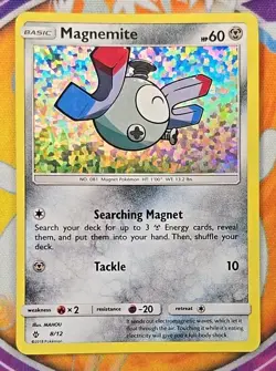 🔥POKEMON MAGNEMITE 8/12 PROMO MCDONALDS 2018 CONFETTI HOLO NM CARD👍📈 - Image 1