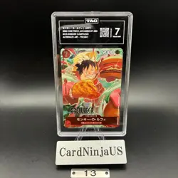 TAG 7 NM Monkey D Luffy MOS BURGER CAMPAIGN P-080 Promo Japanese ONE PIECE Card - Image 1
