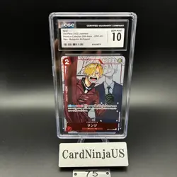 CGC GEM MINT 10 Sanji OP01-013 Promo 25th Anniversary Edition ONE PIECE Card 75 - Image 1