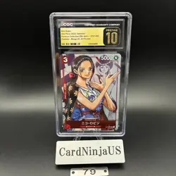 CGC PRISTINE 10 Nico Robin ST01-008 C 25th Edition Parallel ONE PIECE Card Game - Image 1