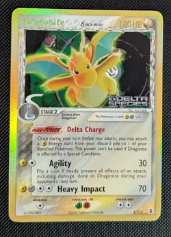 Dragonite EX Delta Species 3/113 Rare Reverse Holo Pokemon Card NM - Image 1