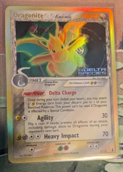 Dragonite EX Delta Species 3/113 Rare Reverse Holo Pokemon Card NM - Image 2