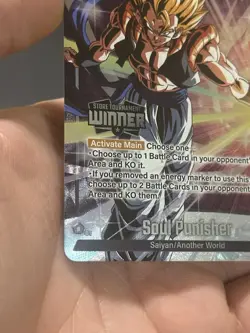 Dragon Ball SCG Tournament Winner Card Soul Punisher FB05-116 Alt Art - Image 2