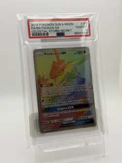 Pokemon Card : PSA 10 Gem Mint Rayquaza GX 177/168 Secret Rare Celestial Storm - Image 2