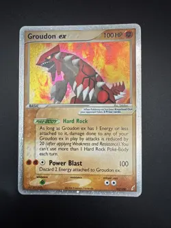 Pokemon Groudon TCG Holo Card Crystal Guardians 93/100 EX Rare - Image 1