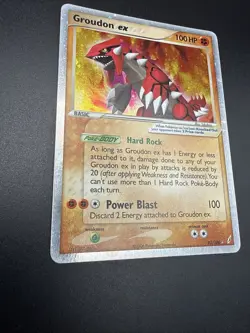 Pokemon Groudon TCG Holo Card Crystal Guardians 93/100 EX Rare - Image 3