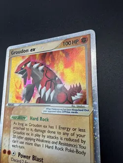 Pokemon Groudon TCG Holo Card Crystal Guardians 93/100 EX Rare - Image 5