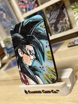 Custom Charred Super Saiyan 4 Goku Wooden Card Dragon Ball - Image 2