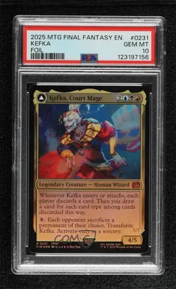 Kefka Court Mage Kefka Ruler of Ruin Foil Magic Final Fantasy PSA 10 GEM MT - Image 1