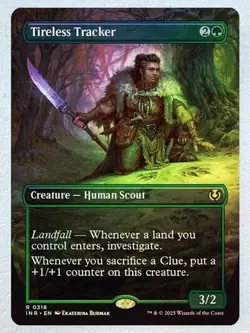 MTG Tireless Tracker (Borderless FOIL) Near Mint - Innistrad Remastered - Image 1