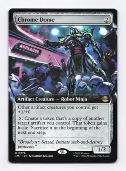 Chrome Dome (Extended Art) 0276 (R) MTG Teenage Mutant Ninja Turtles (TMT) - Image 1