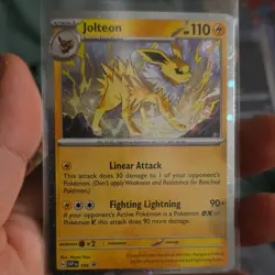 Pokemon TCG Jolteon SVP Scarlet & Violet Promo Cosmos Holo Lightning 110 HP 169 - Image 1